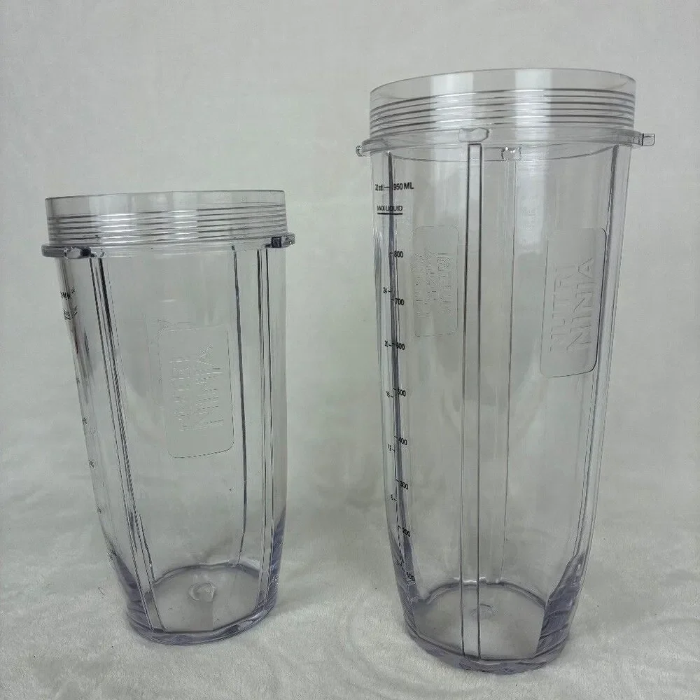Ninja Blender Cups 24oz 32oz with Blade Assembly -Sip Lids Smoothie Blender